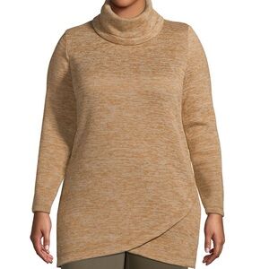 Yellow Cowlneck Fleece Tunic